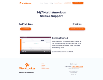 Worklocker Contact Page